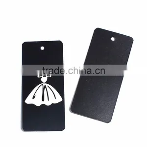 Paper Label Tags Rectangle Black Skirt Pattern 9cm(3 4/8") x 4cm(1 5/8"), 1 Piece thumbnail-3