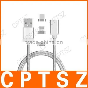 Two In One Mobile Phone Woven Magnetic Suction Data Iine Android Charging Data Cable thumbnail-5