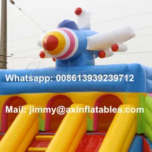 Commercial Airplane Inflatable Bouncer Combo,Jumping Bouncy Castle With Slide,Jumping Bouncy Castle For Kids thumbnail-4