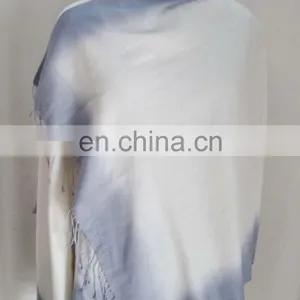 Gauze Pashmina Wool Shawl Stoles With Ombre Dye 2017 thumbnail-4