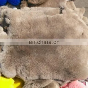 Factory Wholesale Raw or Dyed Color Real Rex Rabbit Fur Pelts thumbnail-4