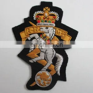 Custom Embroidered Military Bullion Crest | Fabric Military Patch | Wide Range of Embroidery Patches | Embroidered Cloth Patches thumbnail-3