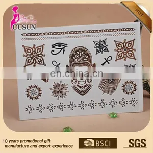 Wholesale Eco-friendly Tattoo Flash Women Sexy Gold Foil Flash Tattoo thumbnail-6