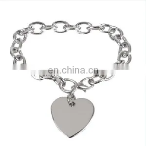 Stainless Steel New Fashion Bracelets 2014 With Heart Charm thumbnail-1