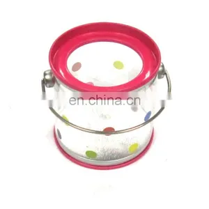 Plastic Round Tin Box With Handle thumbnail-1