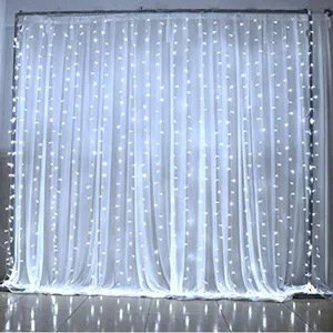 3M x 3M LED Icicle String Light 300LED Curtain String Light Holiday Christmas Decorative Wedding Party Garland Lights thumbnail-1