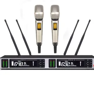 True Diversity Wireless 2 Handheld/Clip-on Microphones For Conference Room thumbnail-2