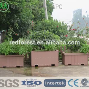 Wooden Plastic Compoiste Flower Boxes/wpc Flowerbed thumbnail-1
