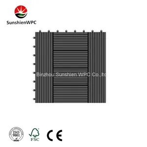 WPC Interlocking DIY Decking/ Deck Tile 300x300mm thumbnail-1