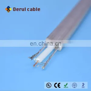 Flexible Flat Elevator Travelling Cable With Coaxial RG59 and Steel Wire for CCTV Camera thumbnail-1