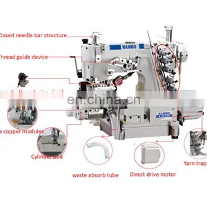 HM 600D-38CBRP DIRECT DRIVE CRLINDER-BED INTERLOCK SEWING MACHINE WITH AUTO-THREAD WIPE(UP)(WITH REAR PULLER) thumbnail-2
