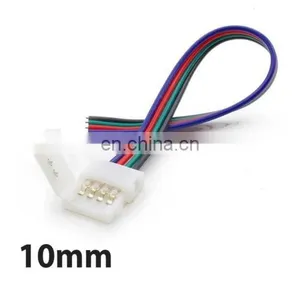 4 Pin 10mm Rgb 5050 3528 Led Strip Light PCB Solderless Connector Cable thumbnail-2