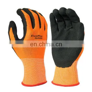 Red Polyester Latex Foam Coated Gloves For Agriculture thumbnail-1