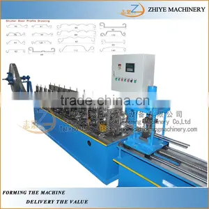 Colored Steel Roller Shuttering Door Roll Forming Machine/rolling Slats Cold Making Line thumbnail-6
