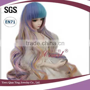 Fluorescence Green Long Big Wavy Synthetic Bjd Doll Wigs thumbnail-6