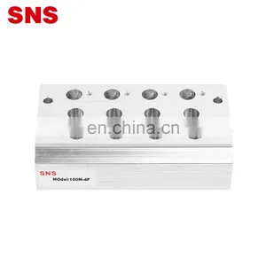 SNS 4V/4A Series Pneumatic Parts Aluminum Alloy Air Solenoid Valve Base Manifold thumbnail-2