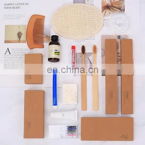Hotel Bamboo Toothbrush Suite Bamboo Comb Kraft Paper thumbnail-4