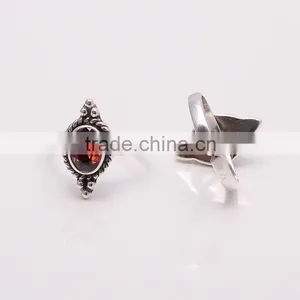 GARNET TOE RING ,925 Sterling Silver Jewelry Wholesale,WHOLESALE SILVER JEWELRY,SILVER EXPORTER,SILVER JEWELRY FROM INDIA thumbnail-1