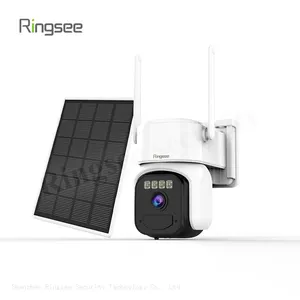 Ringsee Wireless Solar Panel Powered 360 PTZ Outdoor IP Cameras PIR Sensor WIFI CCTV Battery With SIM Card Solar Camera thumbnail-4