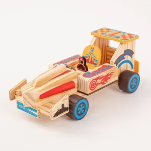 Simulation Wooden Racing Car Model thumbnail-4