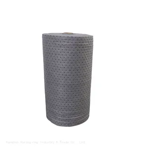 Absorbent Split Rolls For Spill Control Universal Meltblown Medium-Weight Sonic Bonded Grey thumbnail-1