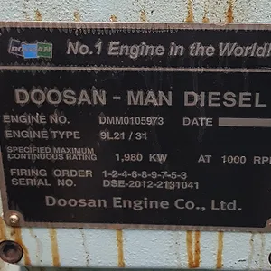 HFO-Powered DOOSAN-MAN 9L21/31 GenSets in Stock at BFMP thumbnail-2