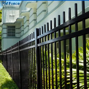 Cheap Price High Quality Designs 1.5m(h)x2m(w) Ranch Fence Metal Steel Wrought Iron Fencing Panels thumbnail-1