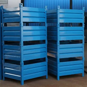 Heavy Duty Metal Logistics Box Fixed Foldable Stackable Design thumbnail-1