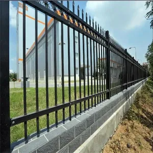 Decorative Metal Wrought Iron Steel Fence for Garden Edging and Ornament thumbnail-4