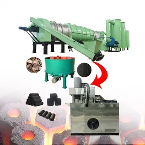 BBQ Charcoal Process Equipment Coconut Shell Charcoal Furnace Charcoal Production Line Machines EPC thumbnail-1
