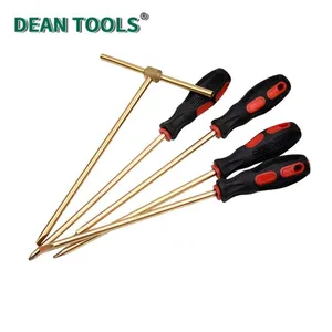 BERYLLIUM COPPER SCREWDRIVER SLOTTED FLAT NON SPARKING TOOLS 8*200MM thumbnail-1