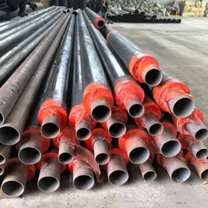 In Stock Pre-insulated Steel Pipe Polyurethane Foam HDPE Jacket Underground Thermal Insulation Pipe for Central Heating System thumbnail-4