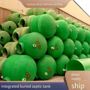 Buried Prefabricated Glass Fiber Reinforced Plastic Three-compartment Septic Tank, in Stock and Ready to Ship Quickly, Domestic Sewage Purification Tank for Residential Communities thumbnail-2