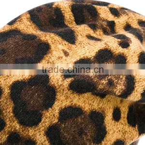 Multicolored Cashmere Leopard Print Beanie thumbnail-5