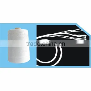 Hot Sale 20S Yarn Count 206 Polyester Sewing Thread Z Twist Raw White Color thumbnail-1