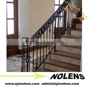 Decorative Wrought Iron Indoor Straight Stairs Design thumbnail-1