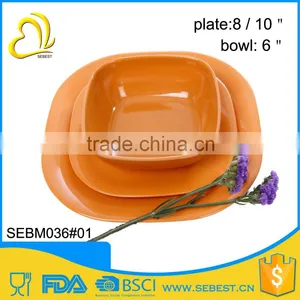 Wholesale Round Shape Solid Color Melamine Bamboo Kitchenware thumbnail-2