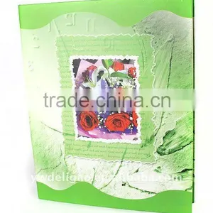 Color Printed Art Paper Wrapping O Ring Binder Desktop File Holder for Office Stationery Cardboard A4 or FC Size thumbnail-1
