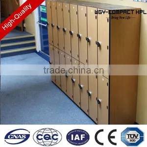 Factory Supply Wooden Color 2 Tiers Antibacterial Solid Phenolic Popular Club Locker thumbnail-5
