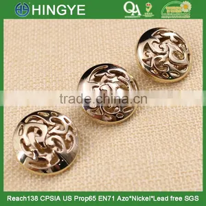 Wholesale Light Gold Shank Zinc Alloy Button for Coat 15754 thumbnail-1