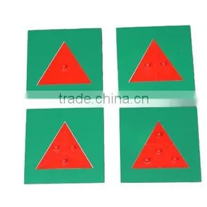 Educational Toys for Kids Montessori Language Materials Metal Triangles Game thumbnail-2