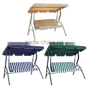 3 Seater Garden Steel Frame Patio Swing Chair With Canopy thumbnail-1
