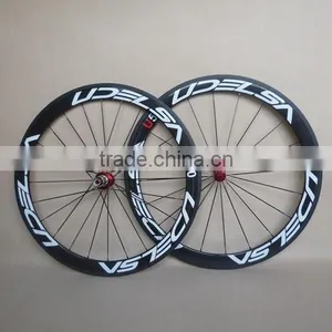 UDELSA U50 Chinese Carbon Tubular Wheels for Road Bike Super Light Weight Red Hubs thumbnail-1