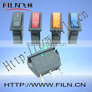Button Red ON OFF Blue Waterproof Rocker Switch With Lamp thumbnail-1