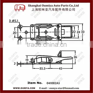 Stainless Spring Loaded Toggle Case Box Chest Trunk Latch Catch Clamp Clip Duckbilled Buckles 041082AS thumbnail-2