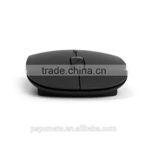 2015 Hot Black Rubber Surface 2.4G Usb Optical Flat Travel Wireless Mouse for XP,windows and ISO Systems thumbnail-3