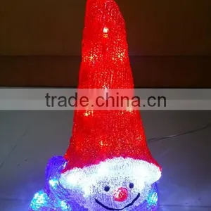 Outdoor Lighted Snowman Christmas Santa Decorations With LED Light /3D LED Christmas Acrylic Snowman Motif Light thumbnail-1