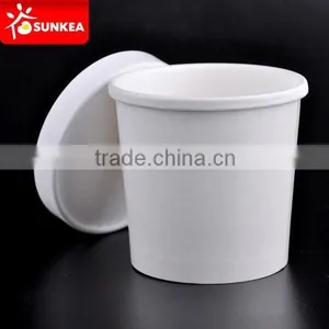 Disposable Paper Soup Cups, Take Away Paper Bowl With Lids thumbnail-1
