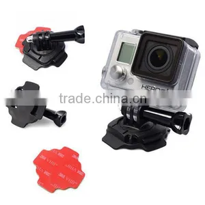 360 Degree Rotatable Swivel Helmet Mount Curved Base With Screw 3M Sticker For GoPro Hero 3 3+ 4 thumbnail-2