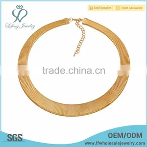 Wholesale Big Gold Stainless Steel Choker Chocker Necklace Jewelry thumbnail-1